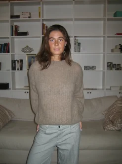 Elina striktrøje - Beige