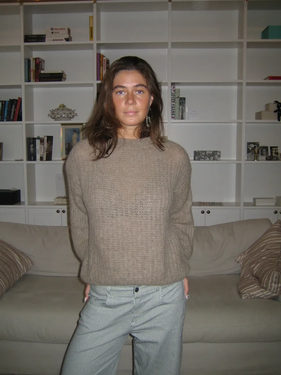 Elina striktrøje - Beige