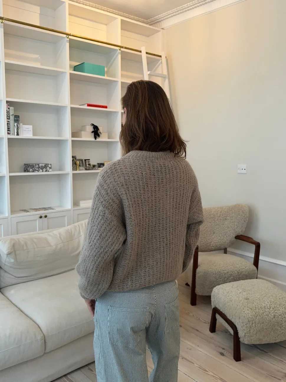 Elina striktrøje - Beige