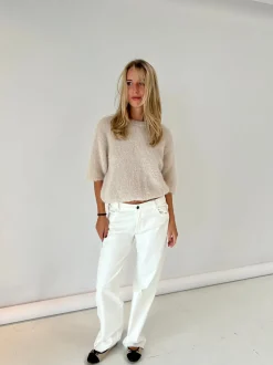 Elise t-shirt strik - Beige