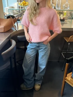 Elise t-shirt strik - Lyserød