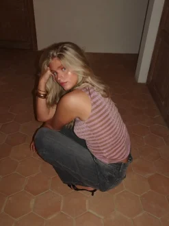 Emmeline glimmertop - Lilla