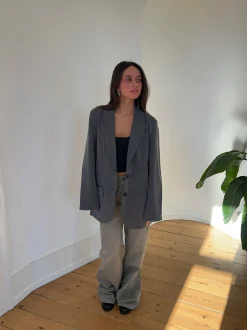 Epsilia oversized blazer - Grå