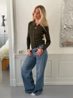 Esmeralda polo cardigan - Kaki