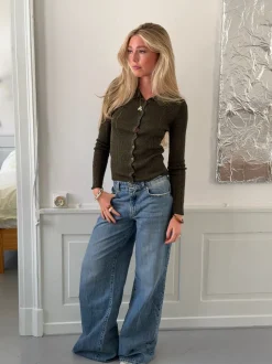 Esmeralda polo cardigan - Kaki