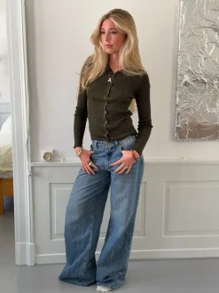 Esmeralda polo cardigan - Kaki