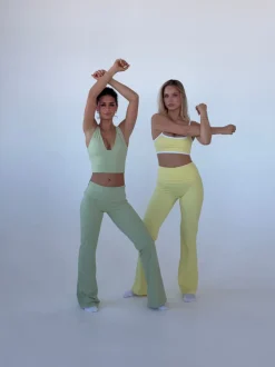 Essential flared pants - Matcha