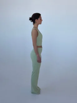 Essential flared pants - Matcha