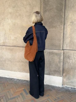 Fiala suede taske - Brun