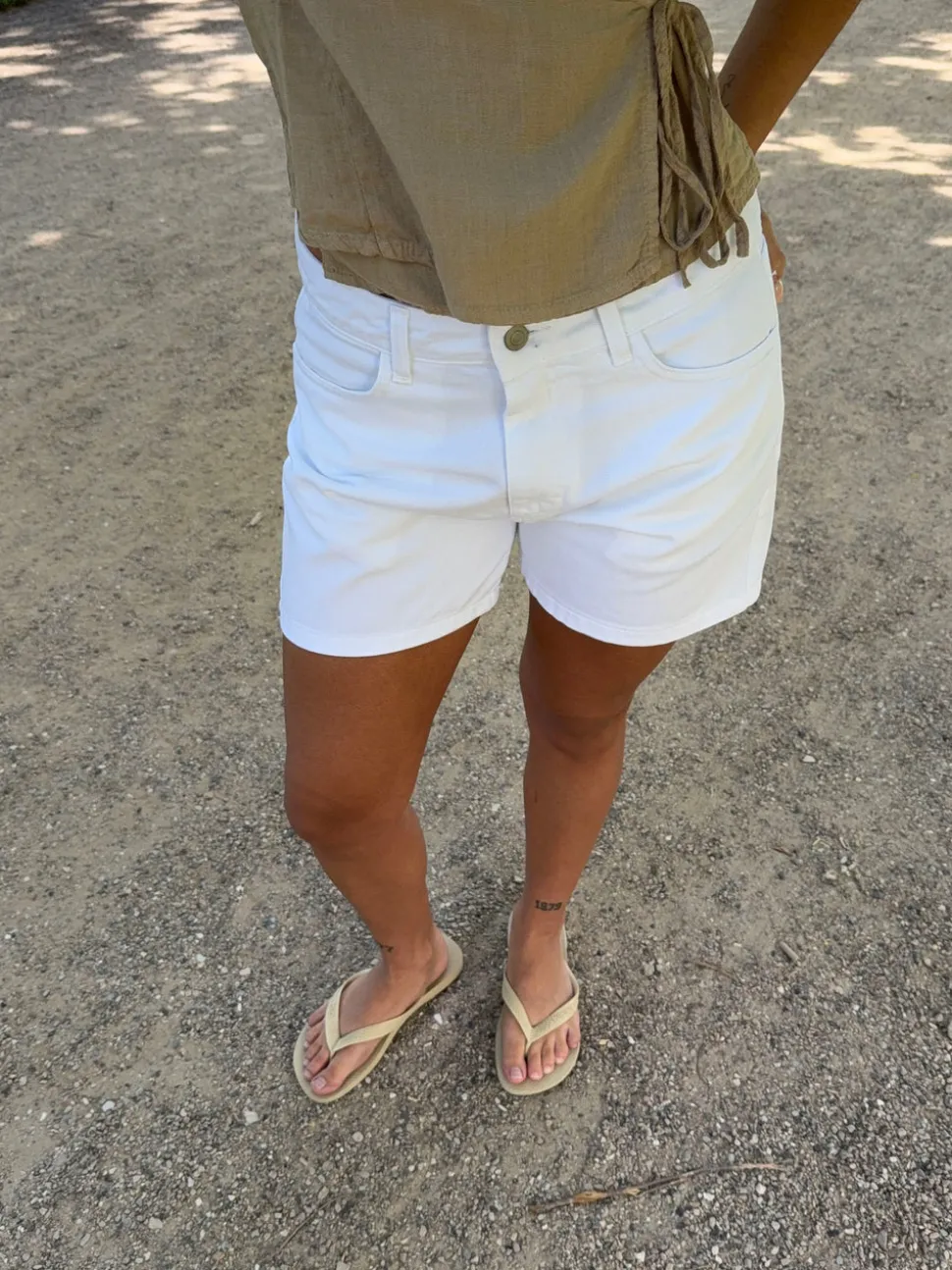 Filine shorts - Hvid denim