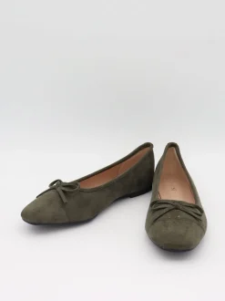 Fione ballerinaer i ruskind - Kaki