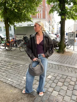 Florence taske i ruskind - Grå