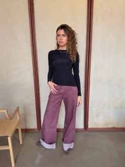 Florine bluse med lange ærmer - Sort
