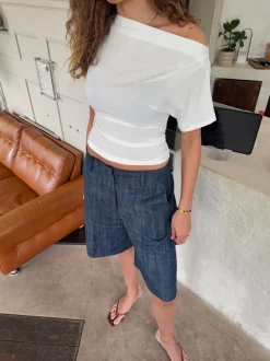 Florine figursyet t-shirt - Hvid