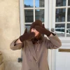 Fluffy handsker - Brun