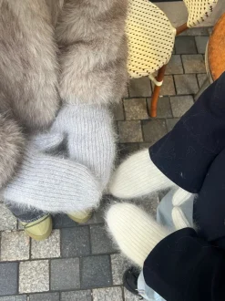 Fluffy handsker - Grå