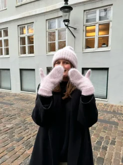 Fluffy handsker - Pink