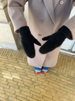 Fluffy handsker - Sort
