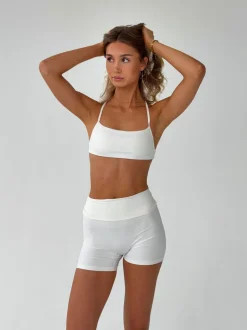 Folded essential shorts - Marshmallow