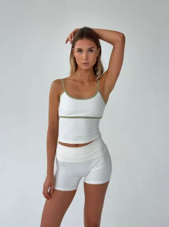 Folded essential shorts - Marshmallow