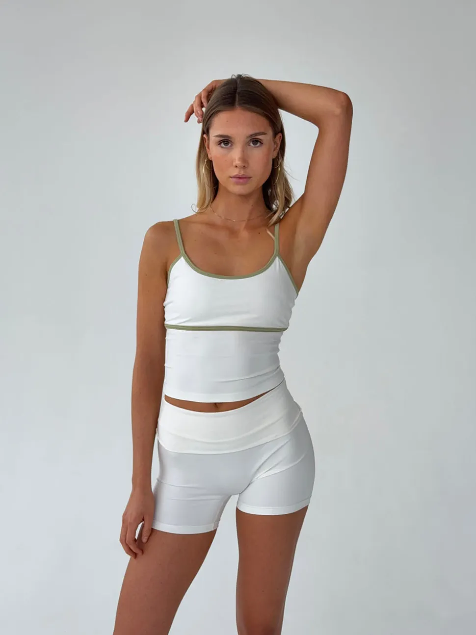 Folded essential shorts - Marshmallow