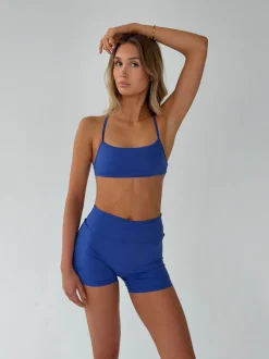 Folded essential shorts - Royal blue