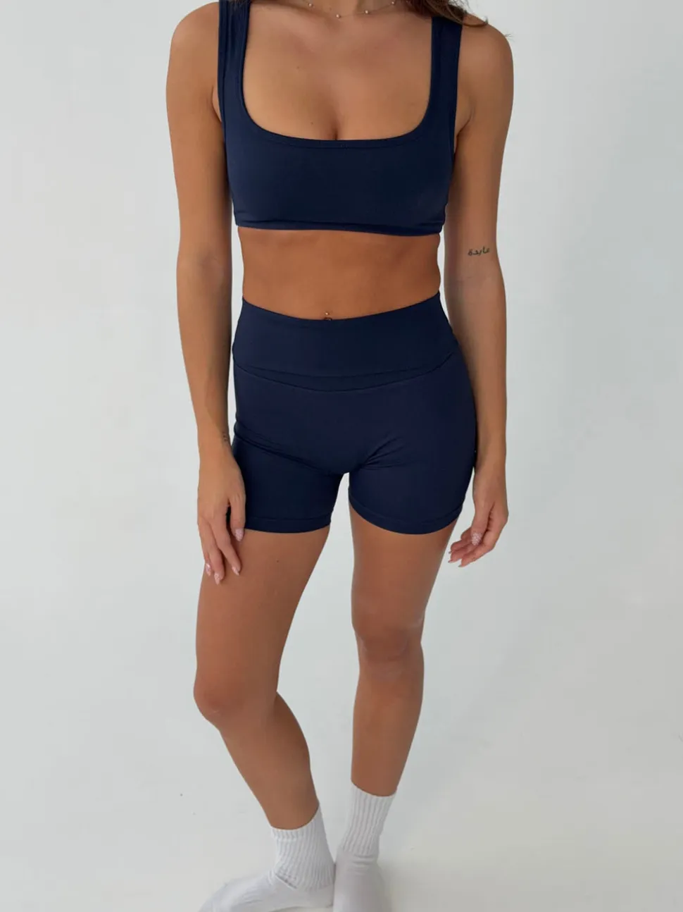 Folded essential shorts - Midnight