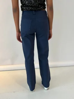Gabardin jacquard jeans - Navy