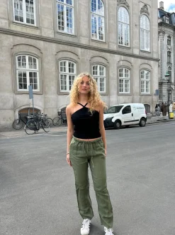 Gaia hør bukser - Kaki
