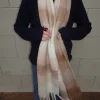 Gale tørklæde - Hvid/beige