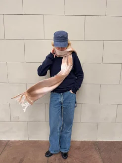 Gale tørklæde - Hvid/beige