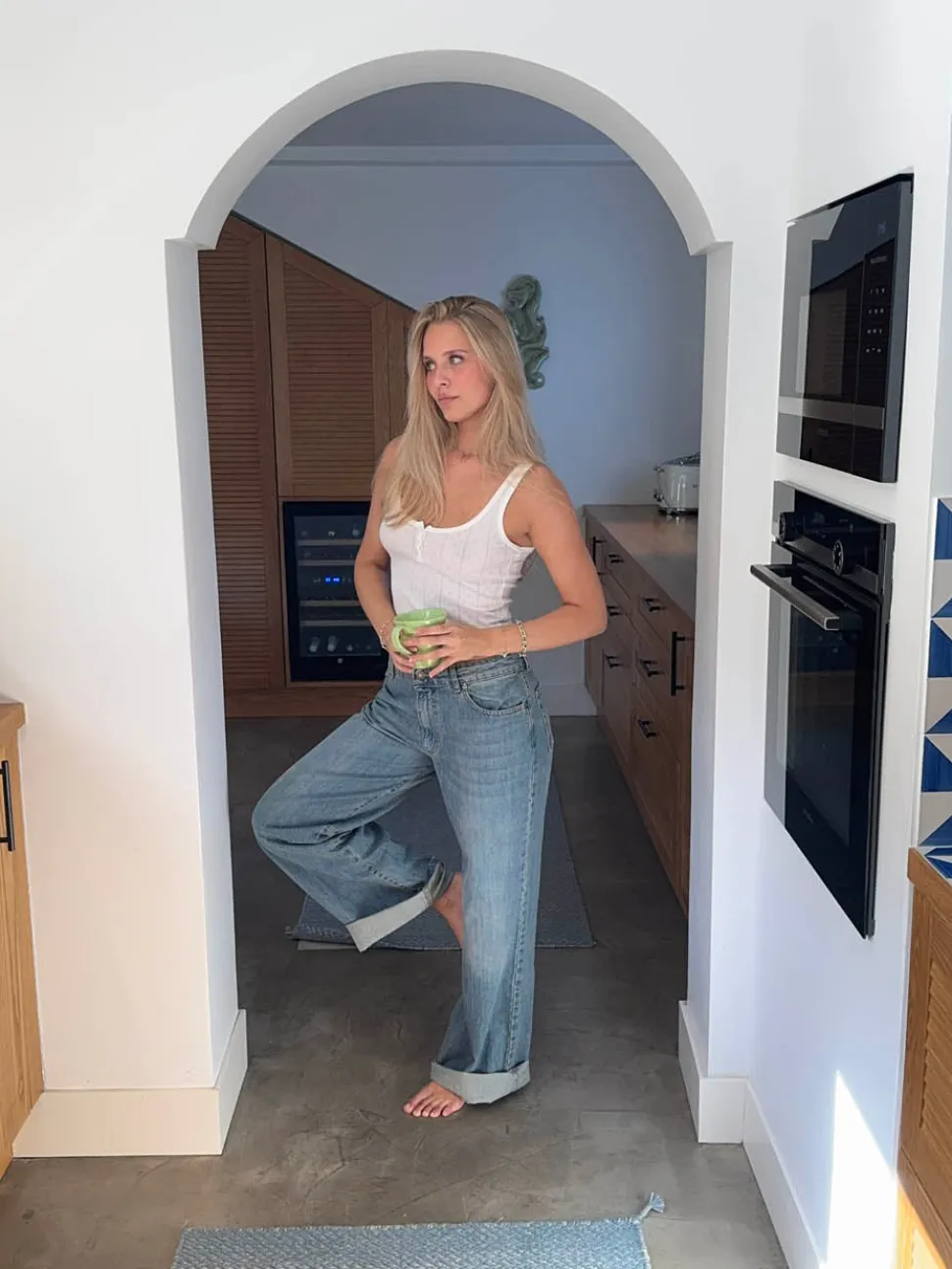 Gatulina tanktop med knapper - Hvid