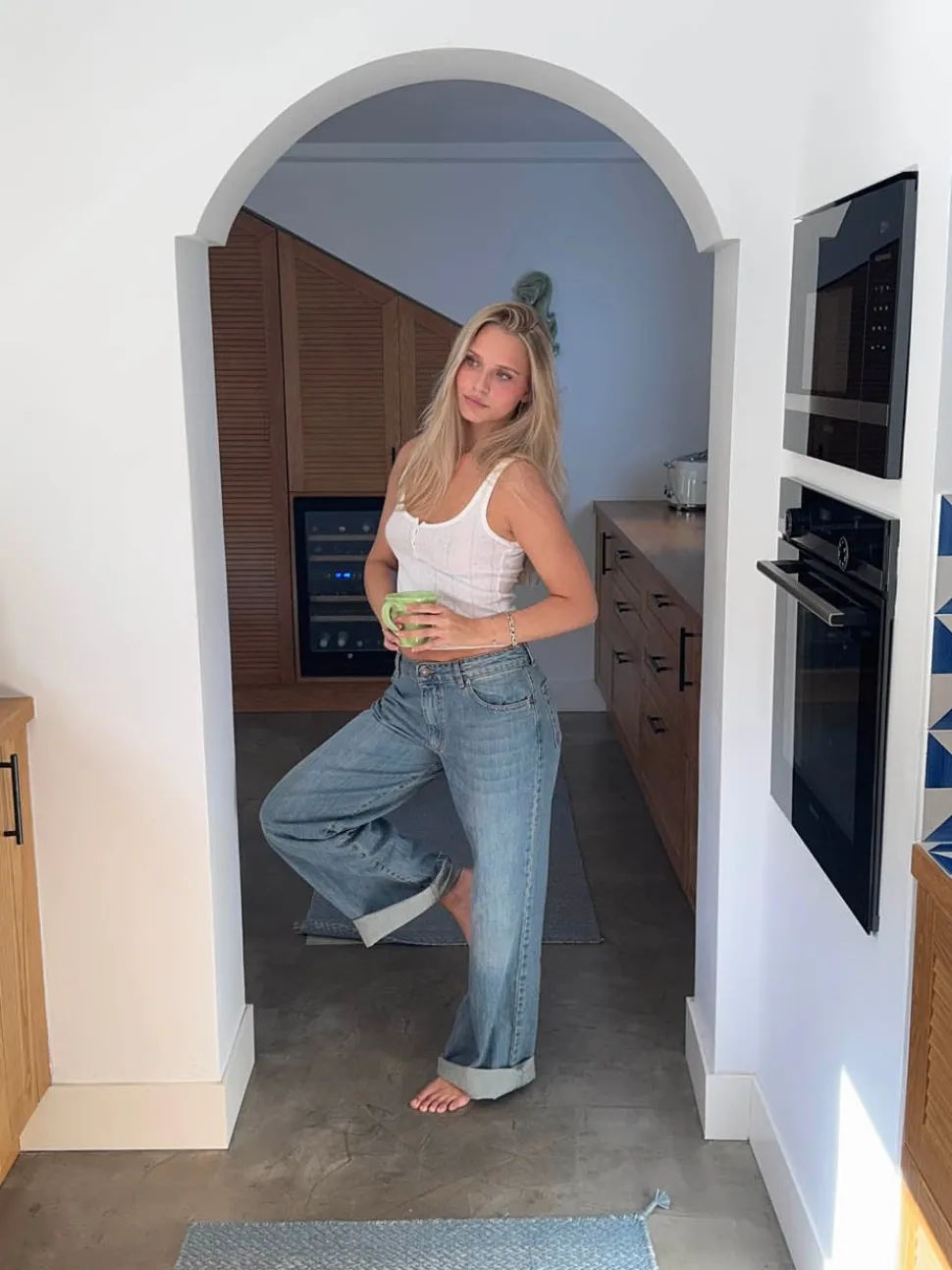 Gatulina tanktop med knapper - Hvid