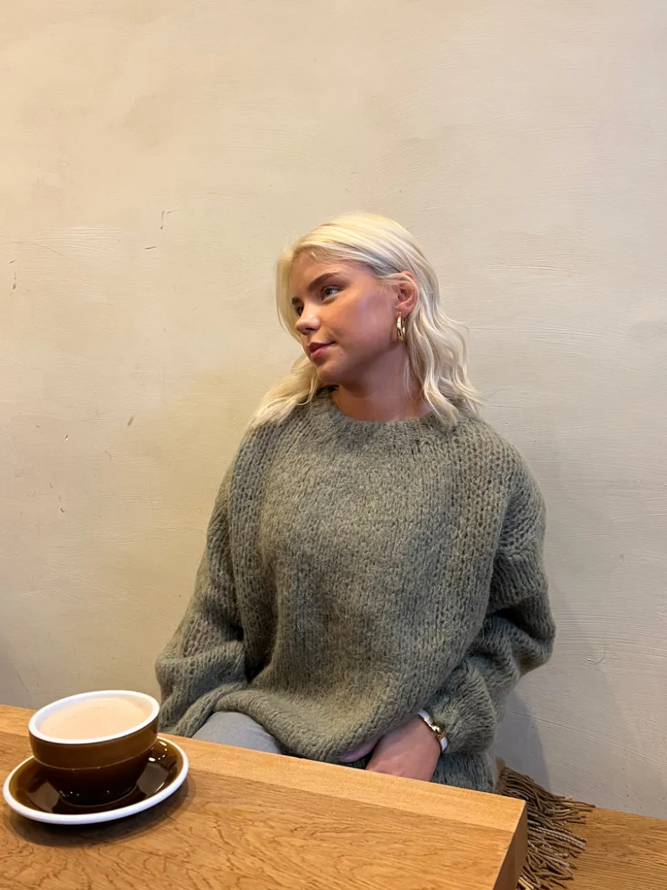 Genevieve striktrøje - Kaki