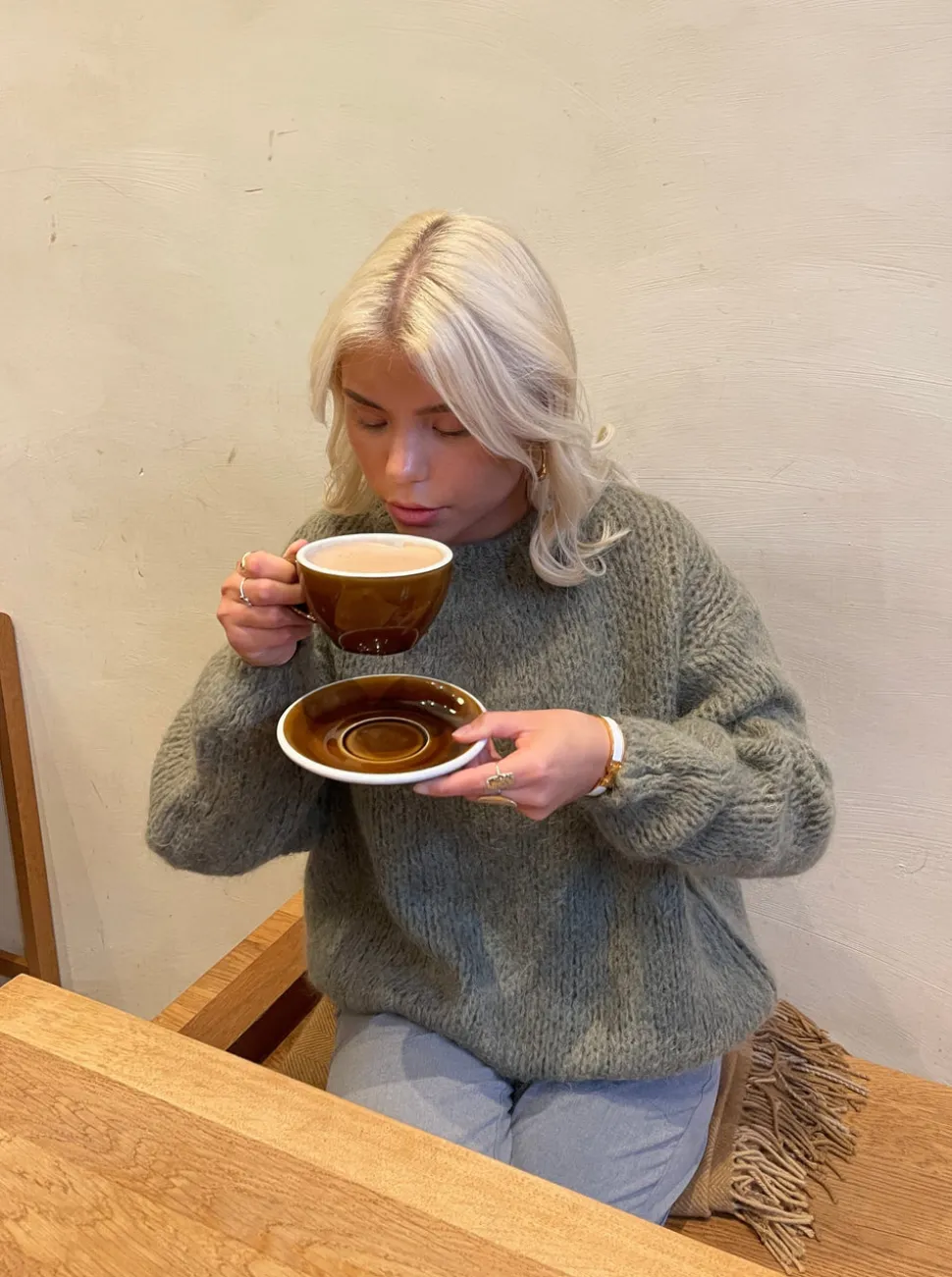 Genevieve striktrøje - Kaki