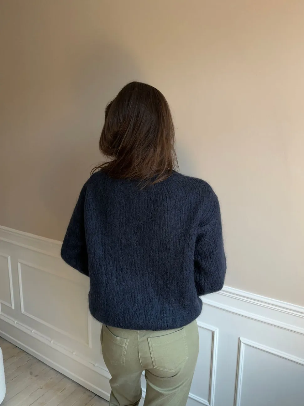 Genevieve striktrøje - Navy