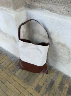 Genova skuldertaske - Beige/brun