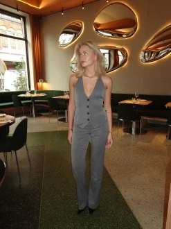 Giavanna suitbukser med cut out - Grå