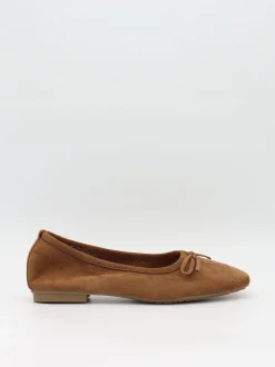 Gina ballerina i ruskind - Brun