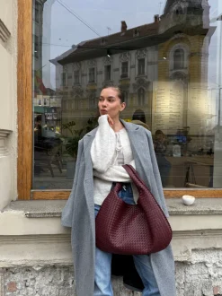 Gunilla strikket cardigan med bindedetaljer - Beige