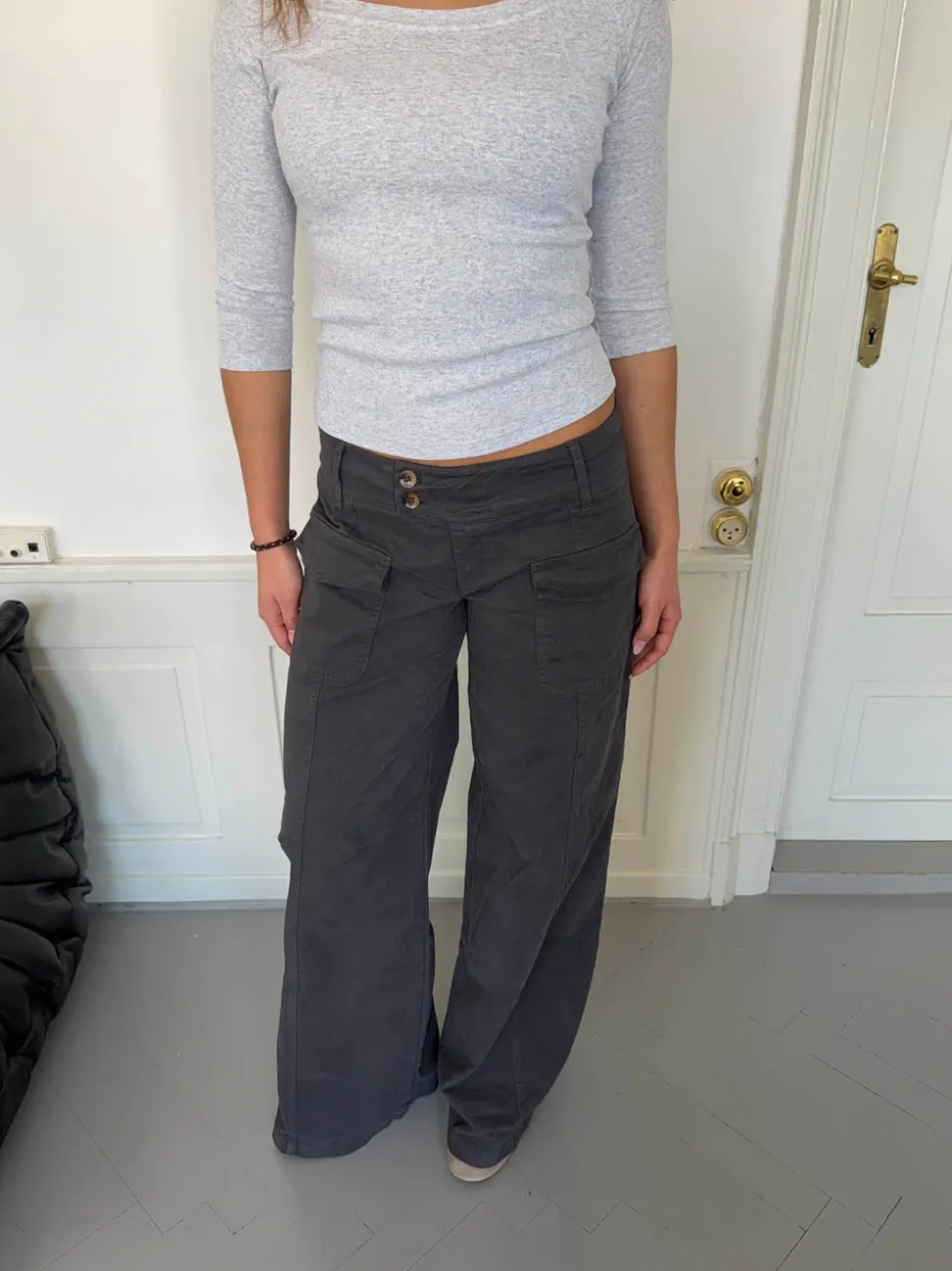 Hanna jeans - Mørkegrå