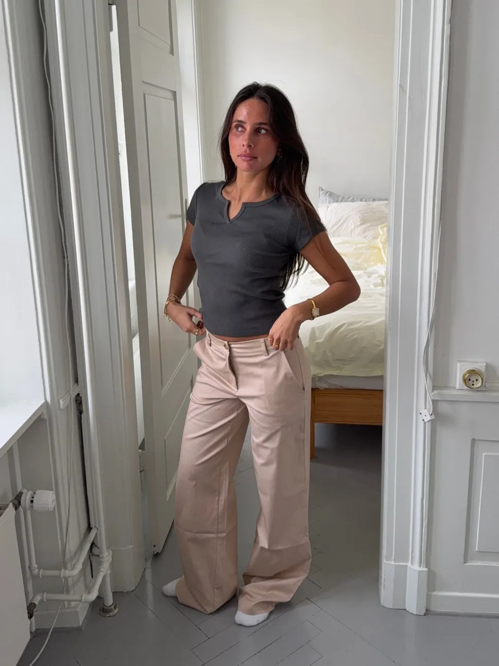 Helene suit bukser - Beige