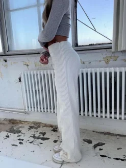 Hollie bukser med striber - Hvid