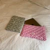 Honey computer sleeve - Hvid med blå blomster