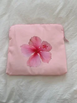 Honey computer sleeve - Lyserød med pink blomst