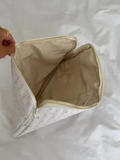 Honey computer sleeve - Off white med små lyserøde blomster