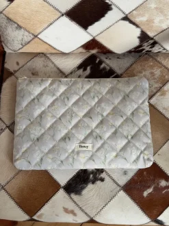 Honey computersleeve med blomster - Beige