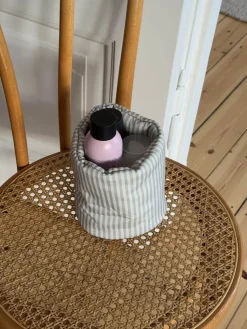 Honey lille opbevaring med striber -Hvid/grøn