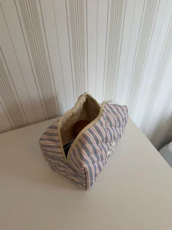 Honey lille toilettaske med striber - Blå/hvid/rød