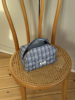 Honey lille toilettaske med tern - Blå